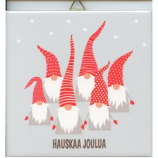 Ceramic Tile - Hauskaa Joulua Gnomes